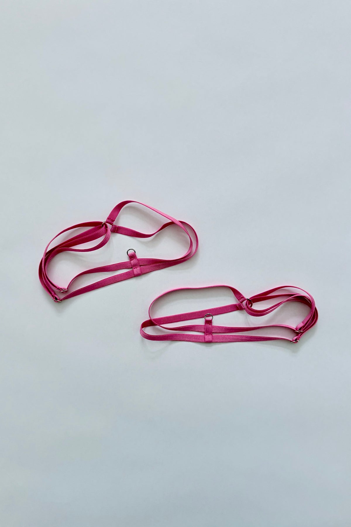 pair of garters: double *cotton candy*